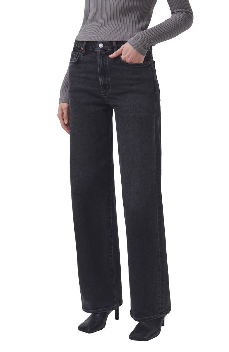 AGOLDE Harper Wide Leg Jeans, Alternate, color, Hush