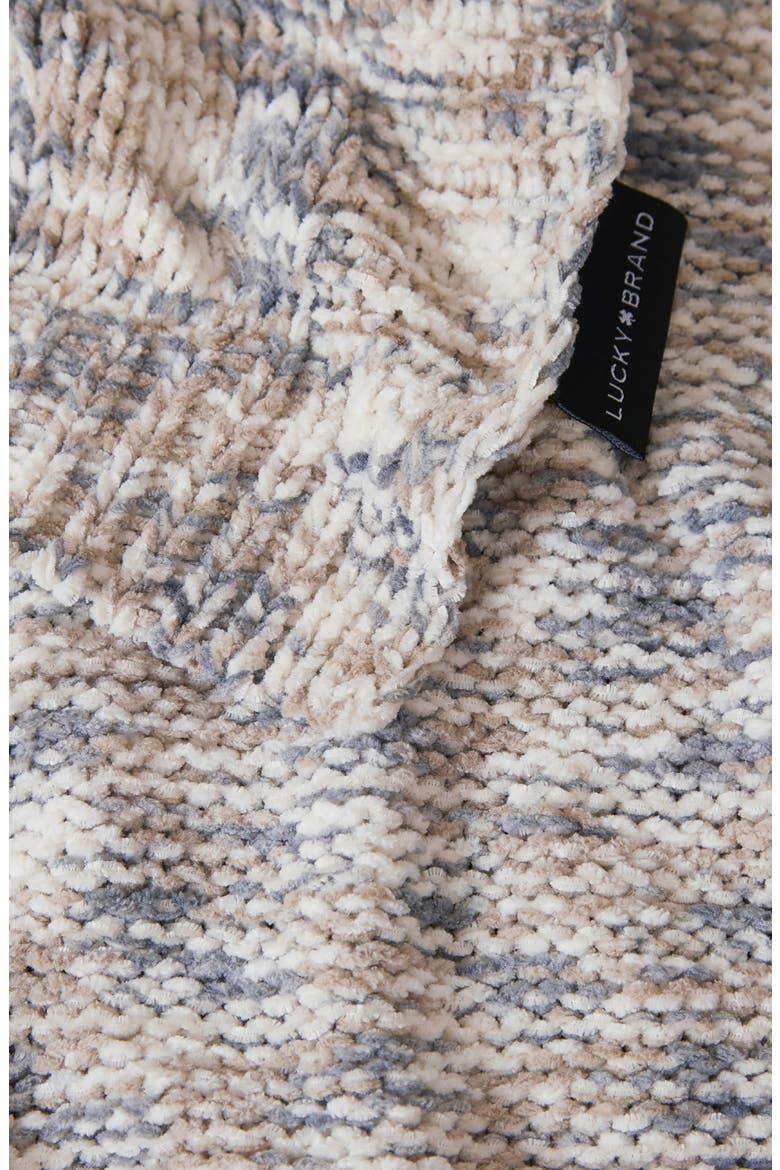 Logan Chenille Blanket, Alternate, color, TAN/ GREY