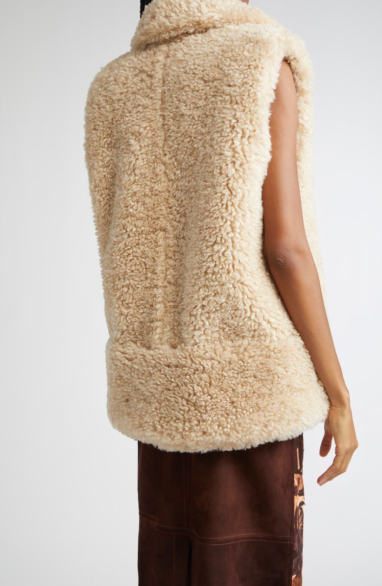 Johanna Ortiz Western Whimsy Genuine Shearling Vest, Alternate, color, Sand
