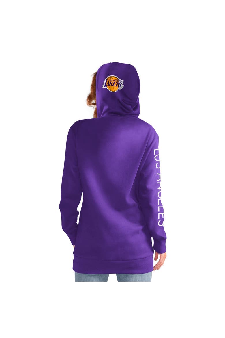 Women's G-III 4Her by Carl Banks Purple Los Angeles Lakers Base Coach Pullover Hoodie, Alternate, color, Purple