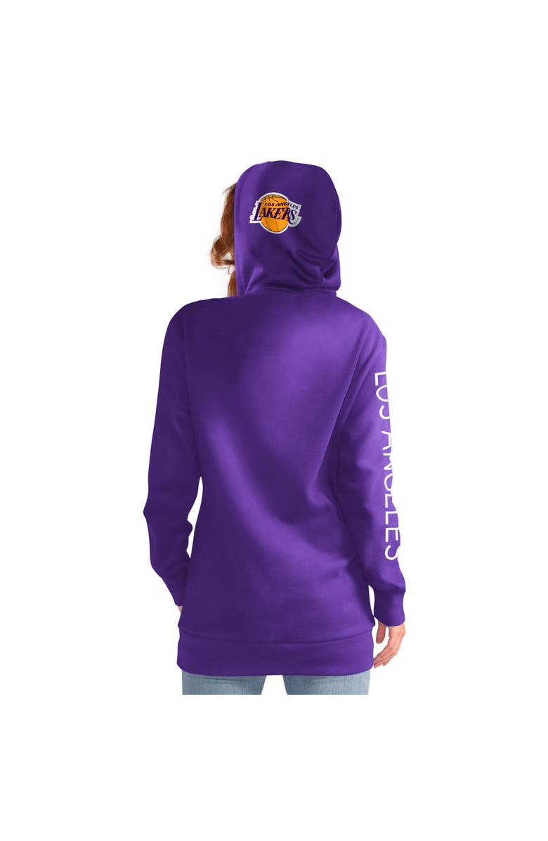 G-III 4HER BY CARL BANKS Women's G-III 4Her by Carl Banks Purple Los Angeles Lakers Base Coach Pullover Hoodie, Alternate, color, Purple