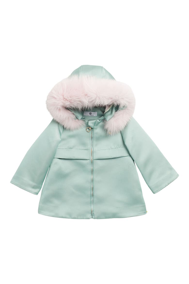 Outwear Faux Fur Trim Jacket, Main, color, JADE-ROSE ROSE