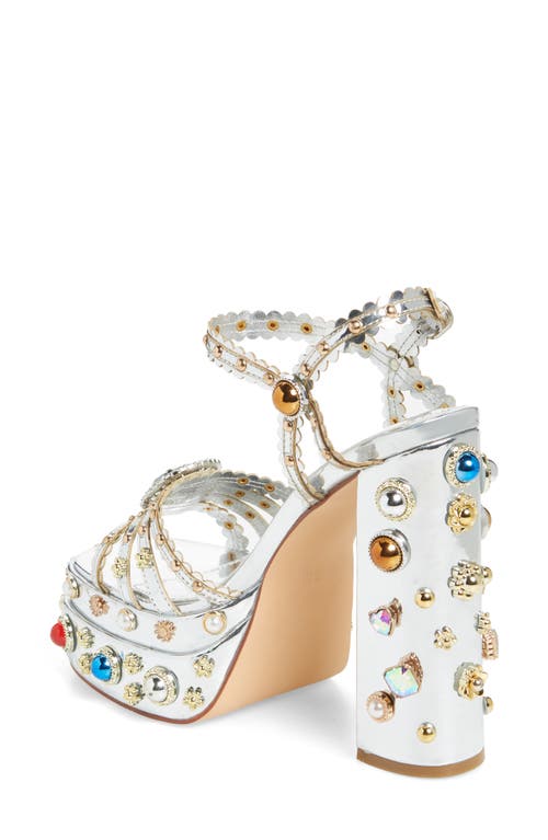 Azalea Wang Lola Ankle Strap Platform Sandal In Multi