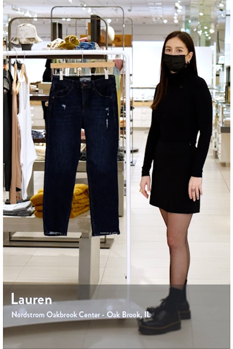 CoolMax® Step Hem Slim Straight Leg Jeans (Nordstrom Exclusive) video