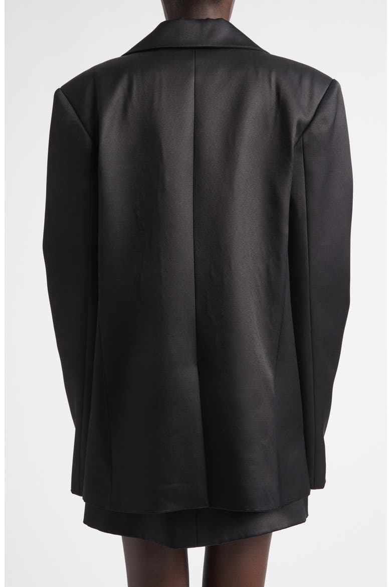 The Elliot Double Breasted Virgin Wool & Silk Evening Jacket, Alternate, color, BLACK