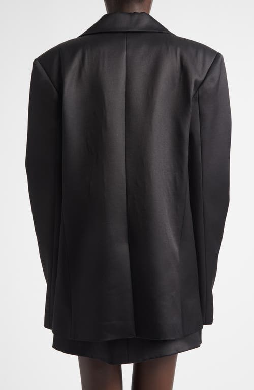 Brandon Maxwell The Elliot Double Breasted Virgin Wool & Silk Evening Jacket In Black