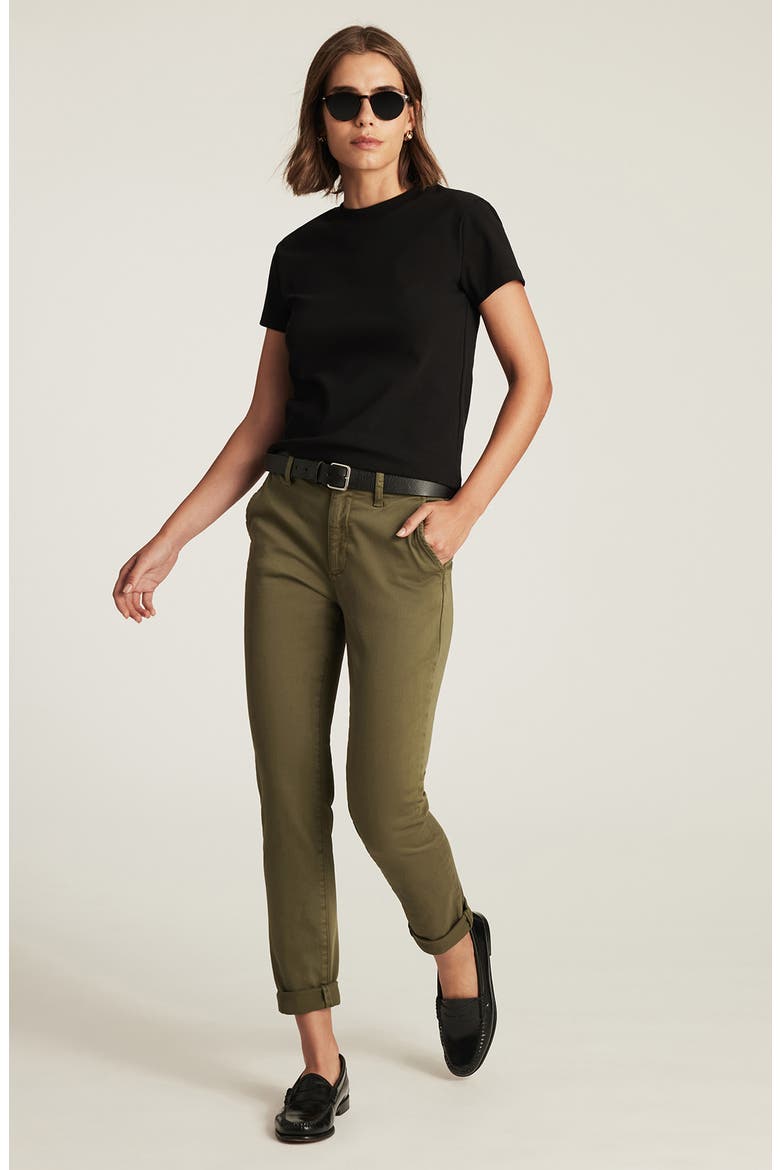 Kathleen Stretch Cotton Chinos, Alternate, color, DARK OLIVE CASUAL TW