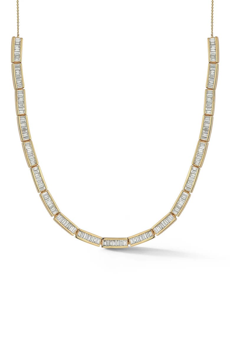 Dana Rebecca Designs Sadie Baguette Diamond Necklace, Main, color,