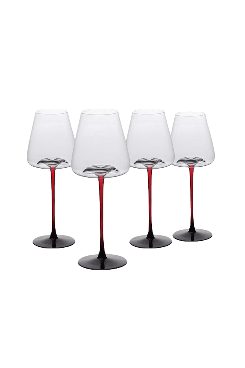 Large Concave Wine Glasses - Set of 2, Alternate, color, Clear