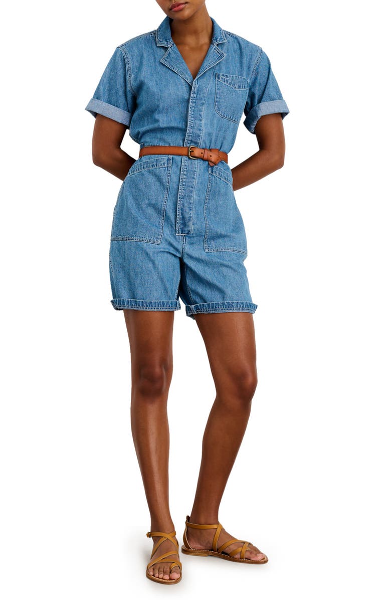 Alex Mill Standard Denim Romper, Main, color,