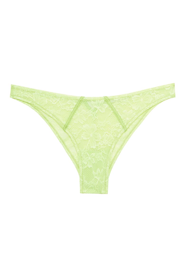 Le Stretch Lace Demi Bra, Alternate, color, NEON YELLOW