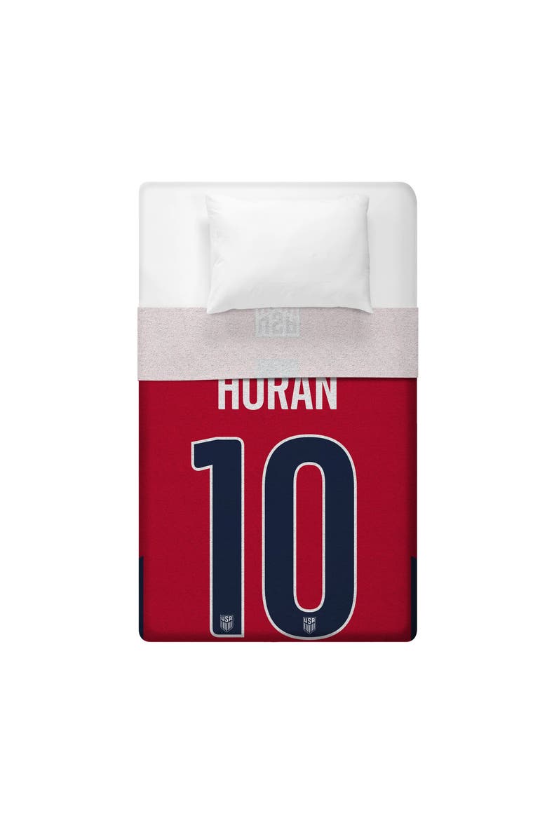 US Womens Soccer Lindsey Horan 60" x 80" Raschel Throw Blanket, Alternate, color, None