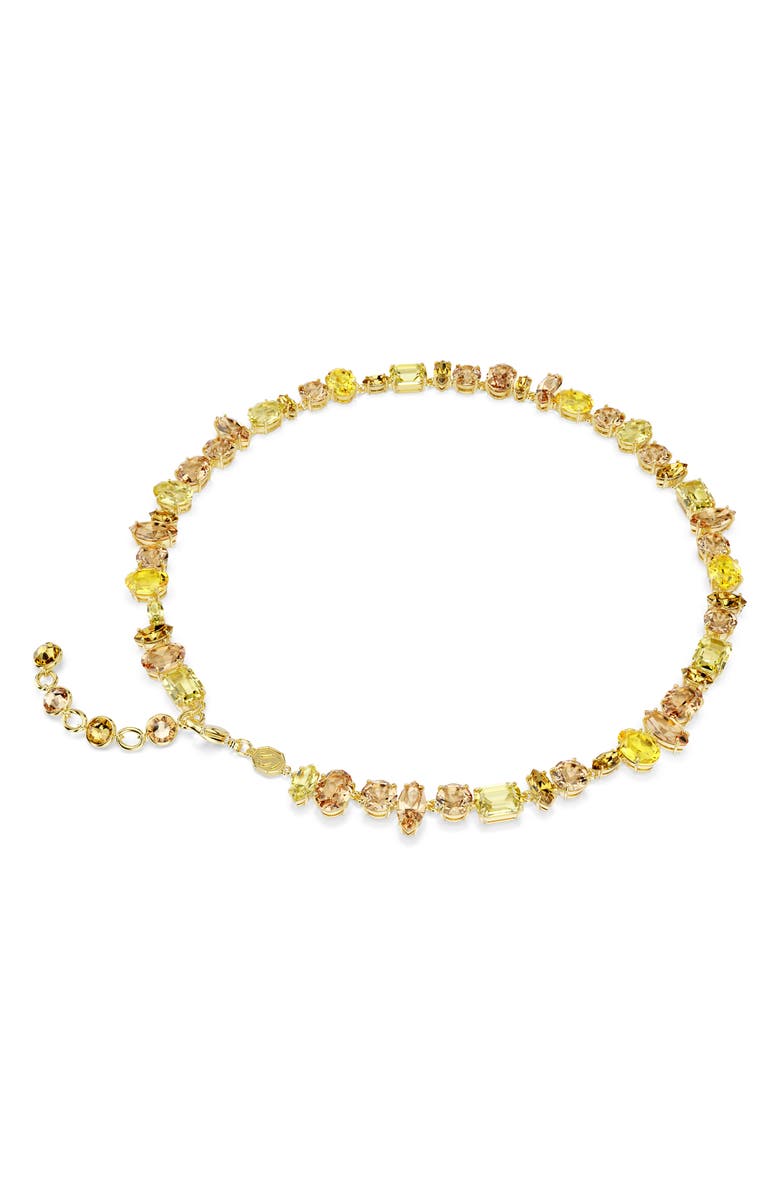 Swarovski Gema Necklace, Alternate, color, Gold