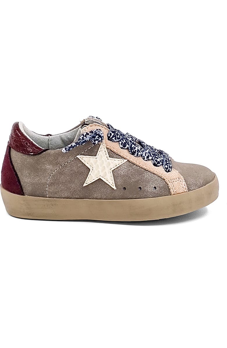 SHUSHOP Kids' Paula Sneaker, Alternate, color, Pewter Distressed