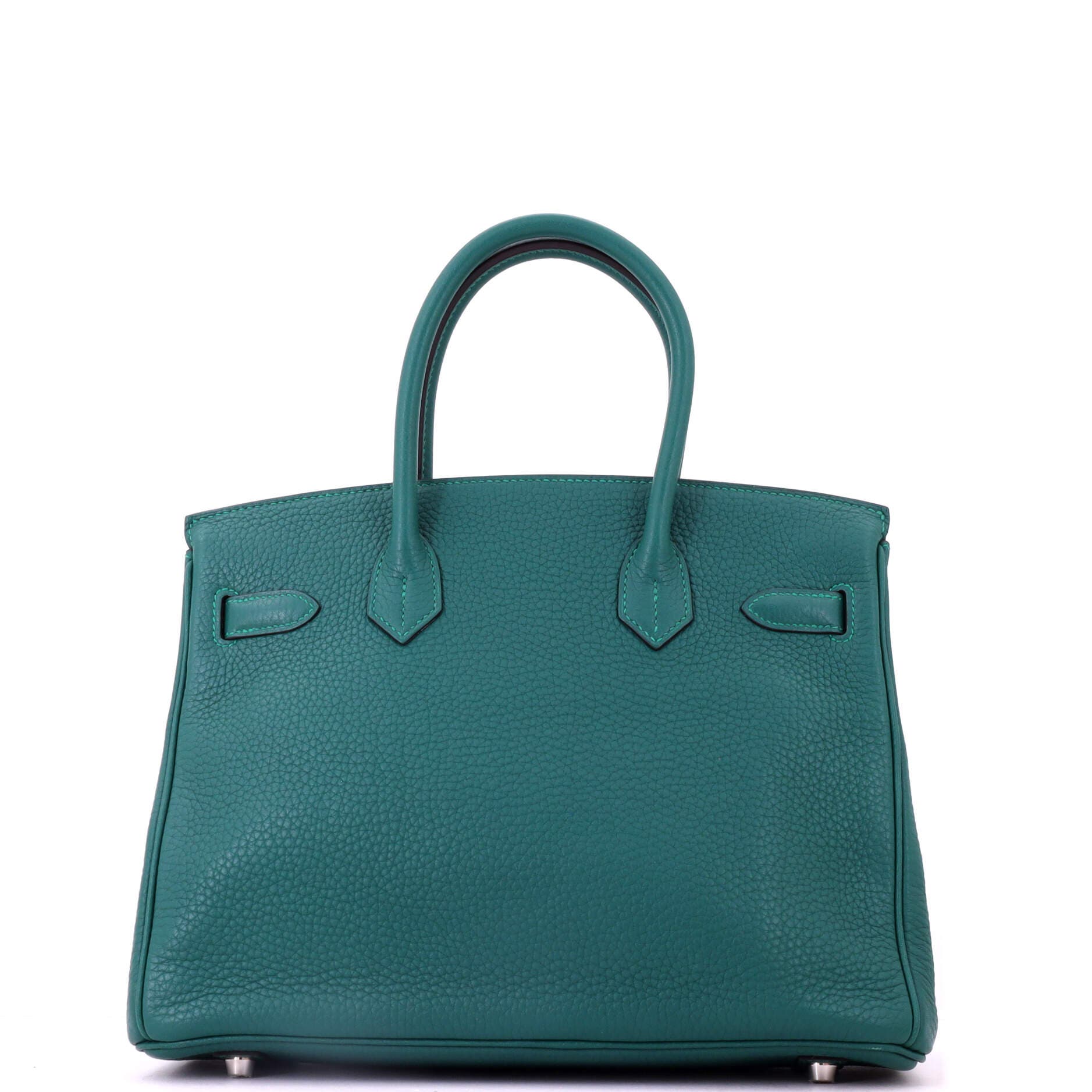 Birkin Handbag Green Clemence with Palladium Hardware 30, Alternate, color, Green