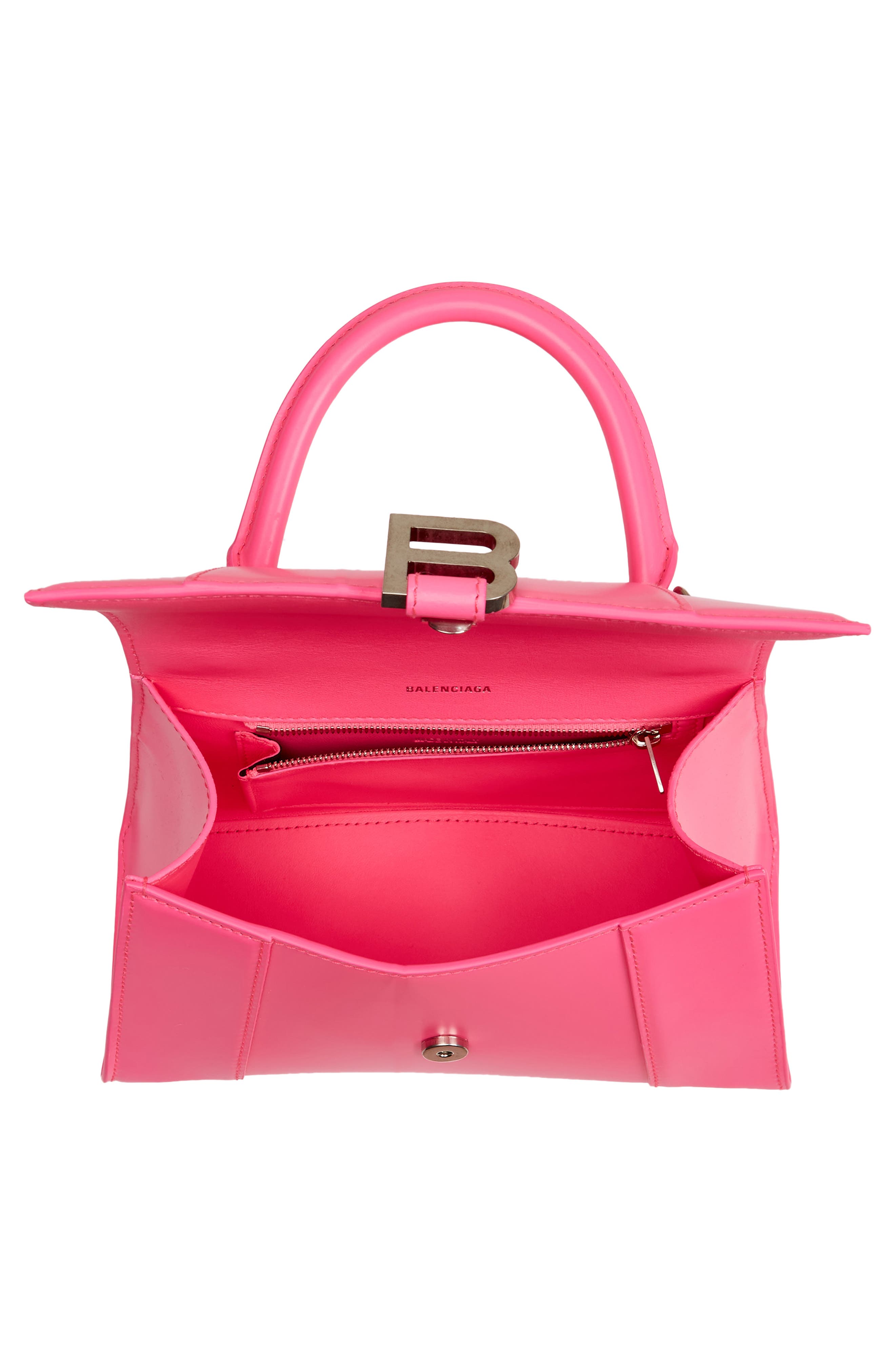 Balenciaga Small Hourglass Leather Top Handle Bag, Alternate, color, 