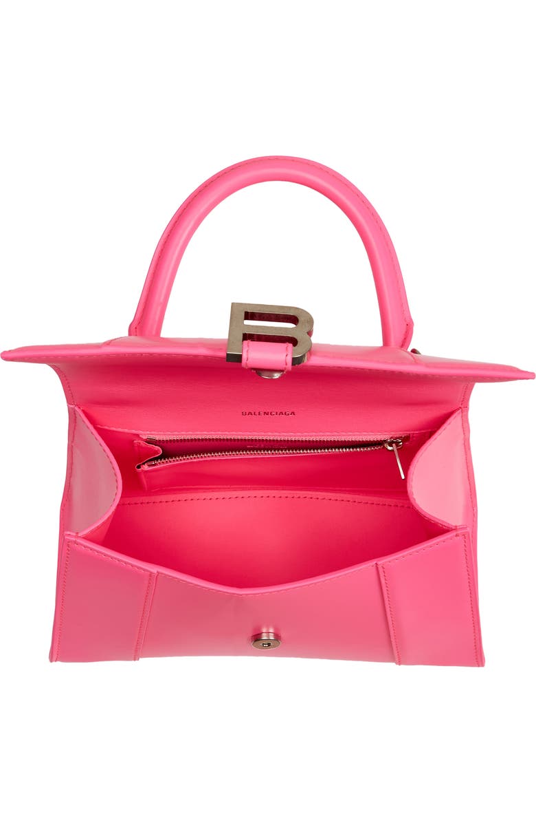 Balenciaga Small Hourglass Leather Top Handle Bag, Alternate, color,