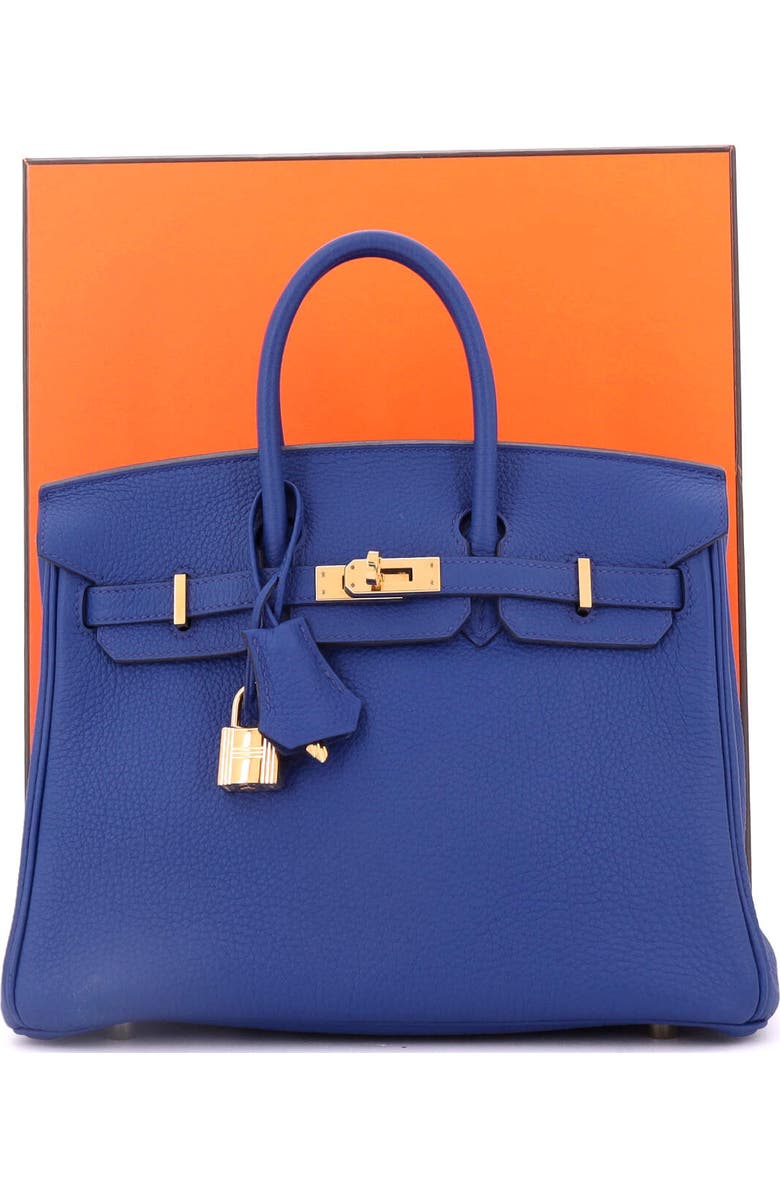 Pre-Owned Hermes Birkin Handbag Blue Togo with Gold Hardware 25, Alternate, color, Bleu Royal