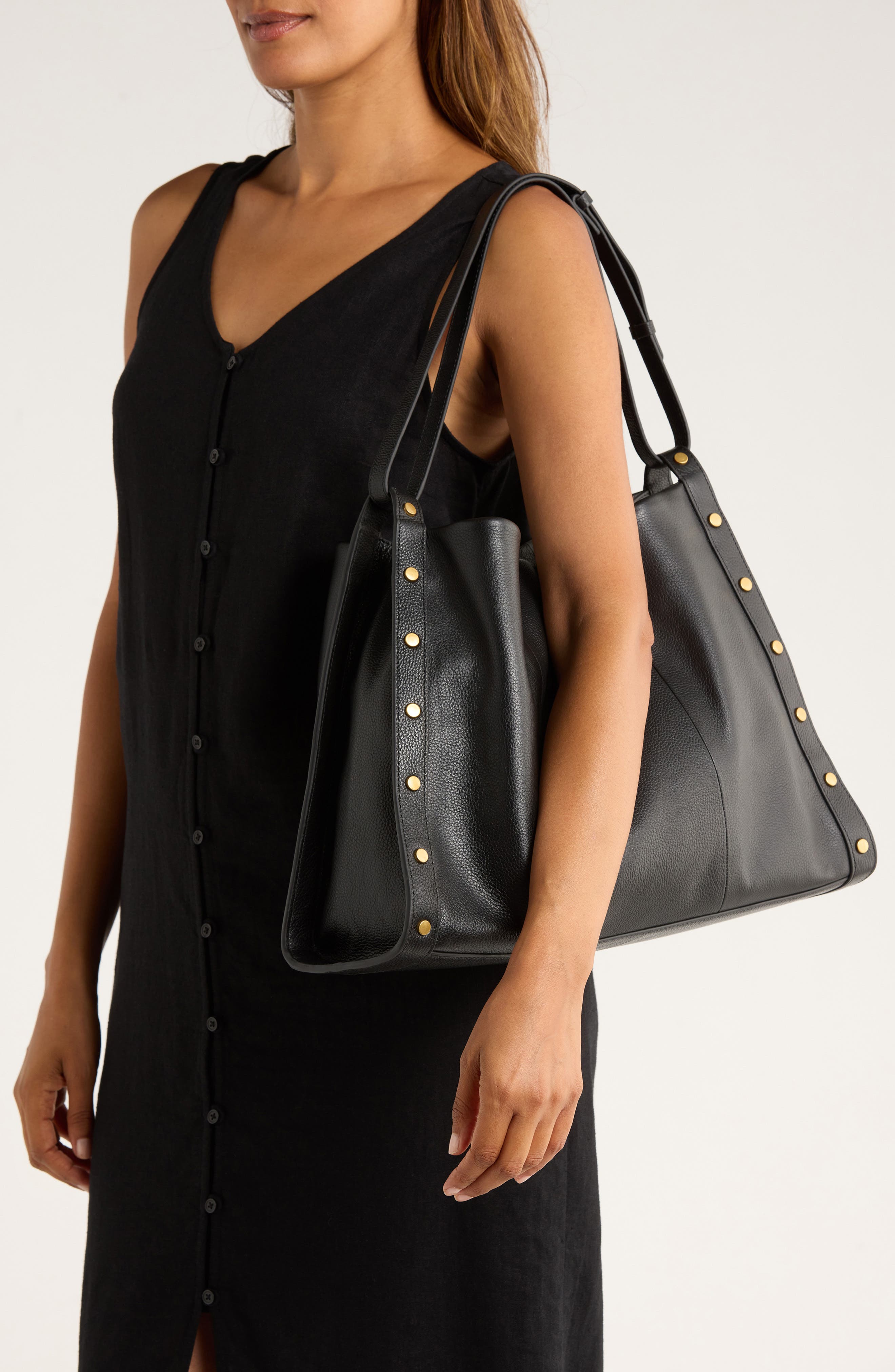 Vince Camuto Lisha Studded Tote Bag, Alternate, color, 