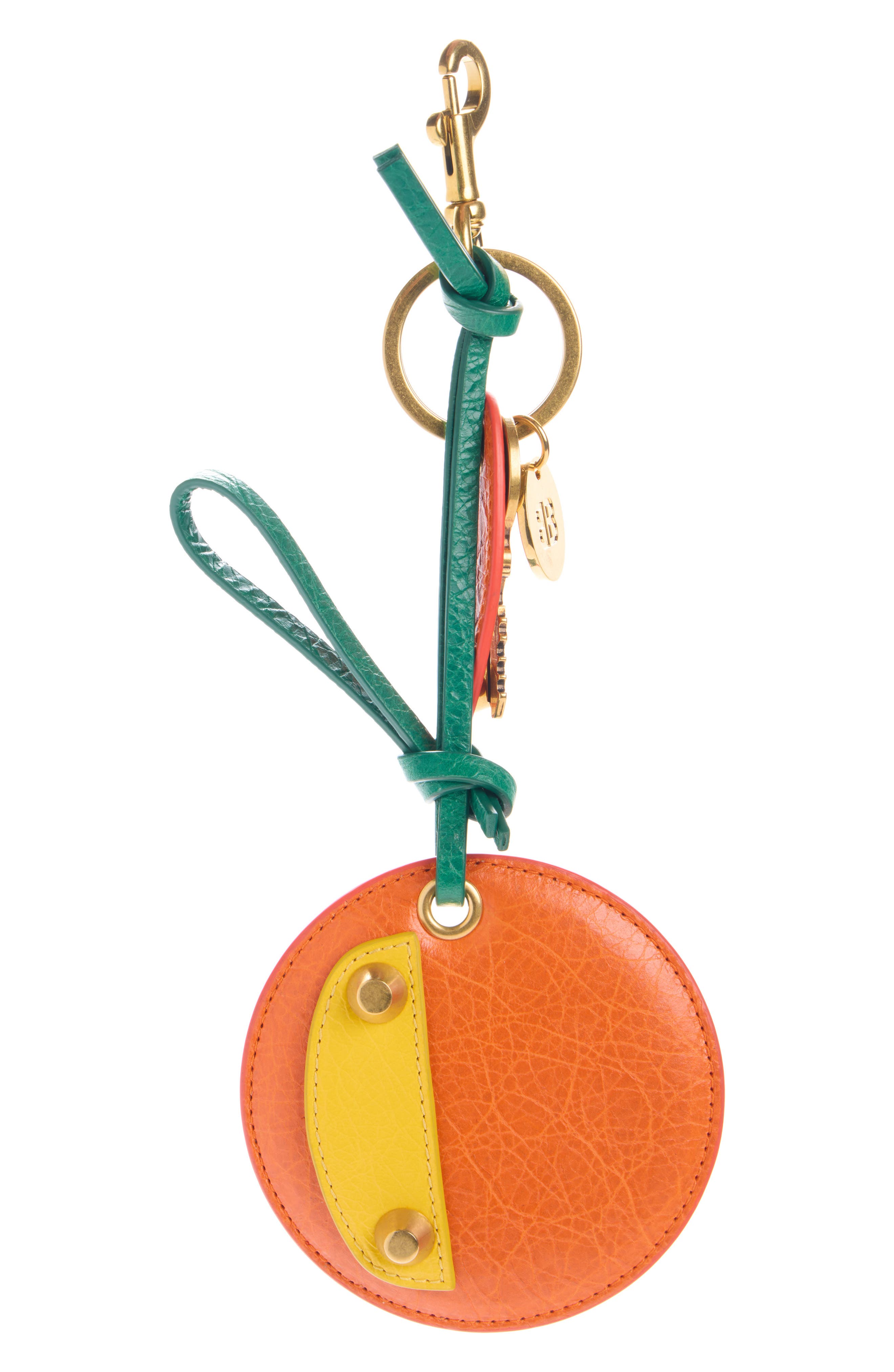 City Orange Bag Charm, Main, color, 7671 TANGERINE