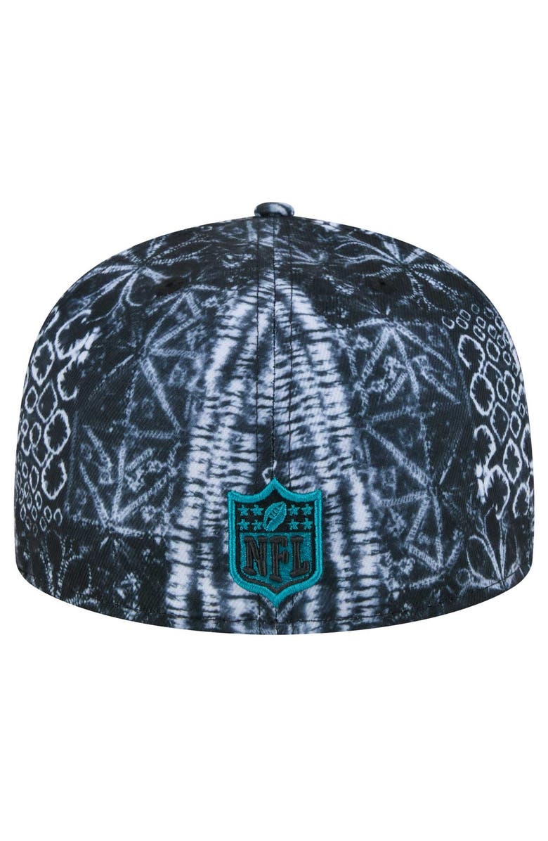 New Era Men's New Era Black Jacksonville Jaguars Shibori 59FIFTY Fitted Hat, Alternate, color, Black