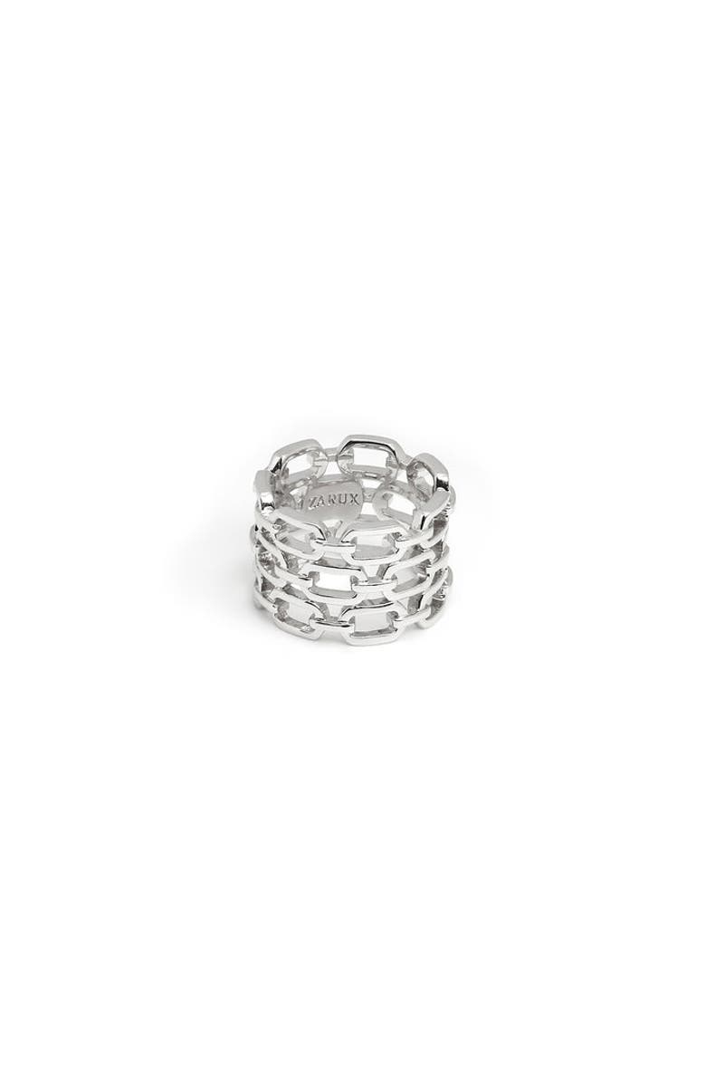 ZARUX Modern Day Ring, Main, color, White Gold