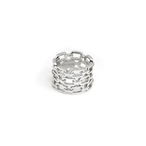 Zarux Modern Day Ring In Silver