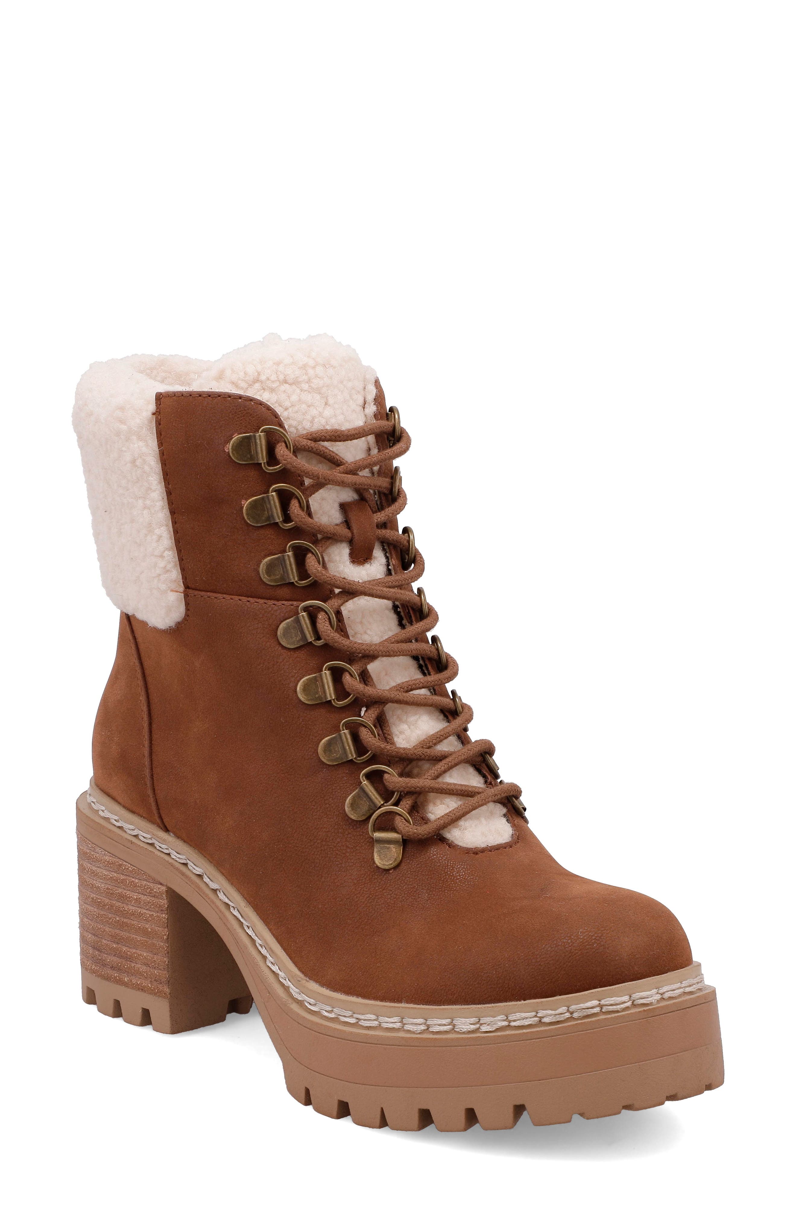 MIA Tiler Faux Fur Platform Lug Boot, Main, color, 
