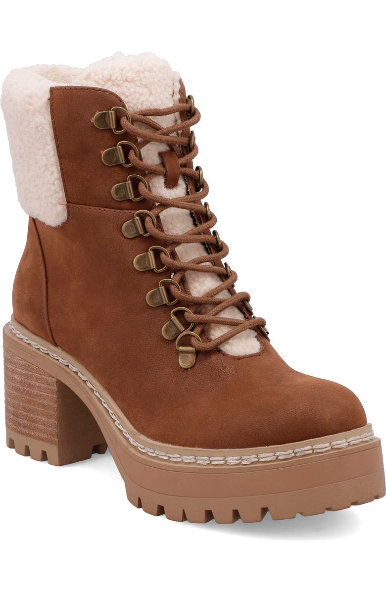 MIA Tiler Faux Fur Platform Lug Boot, Main, color,