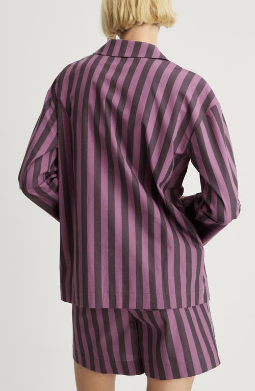 MANGO MANGO COTTON STRIPED PAJAMA SHIRT