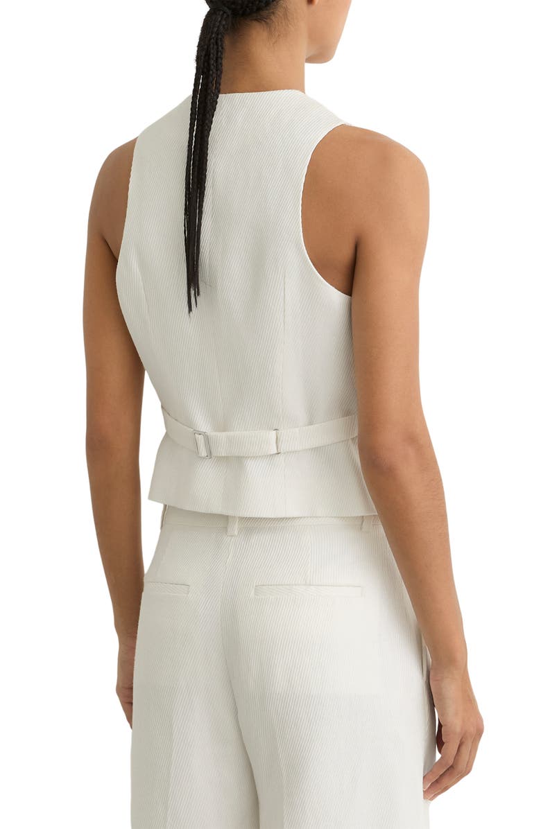 Reiss Alyx Linen Blend Tailored Vest, Alternate, color, White