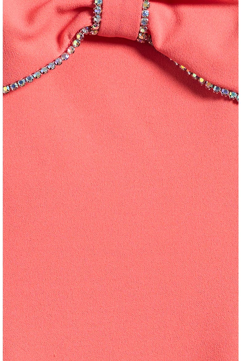 Rhinestone Bow Front Party Dress, Alternate, color, TAFFY