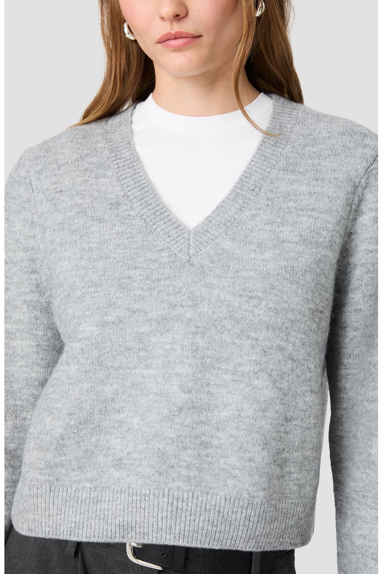 Suzie V-Neck Sweater, Alternate, color, GREY