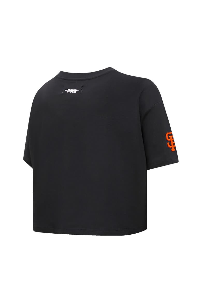 Women's Pro Standard Black San Francisco Giants Painted Sky Boxy Cropped T-Shirt, Alternate, color, Black