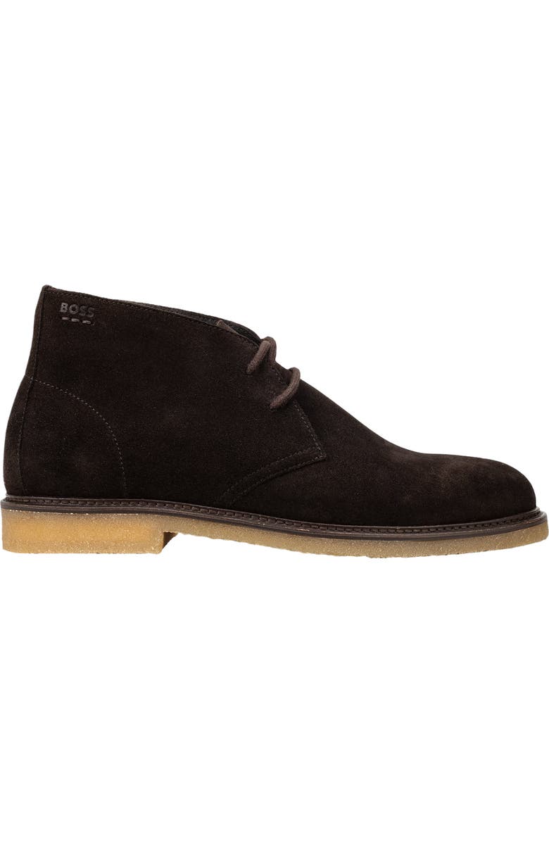 BOSS Kope Suede Chukka Boot, Main, color, Dark Brn