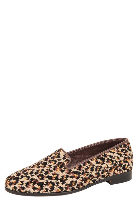 BY PAIGE Needlepoint Mini Leopard Flat (Women)