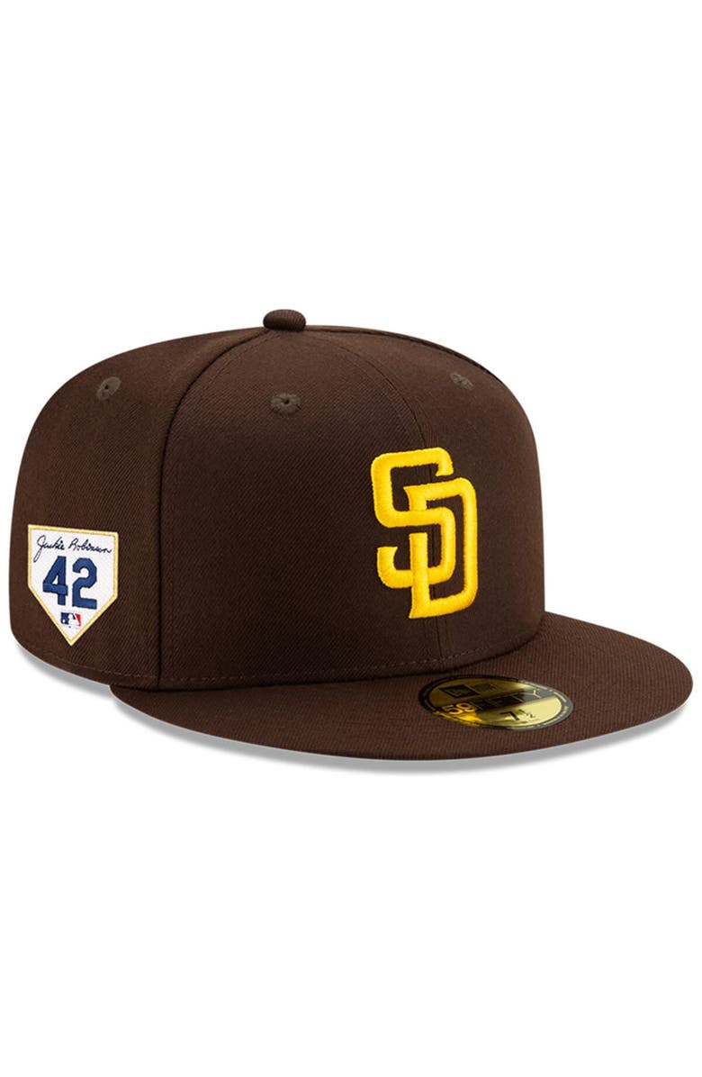 New Era Men's New Era Brown San Diego Padres 2024 Jackie Robinson Day 59FIFTY Fitted Hat, Main, color,
