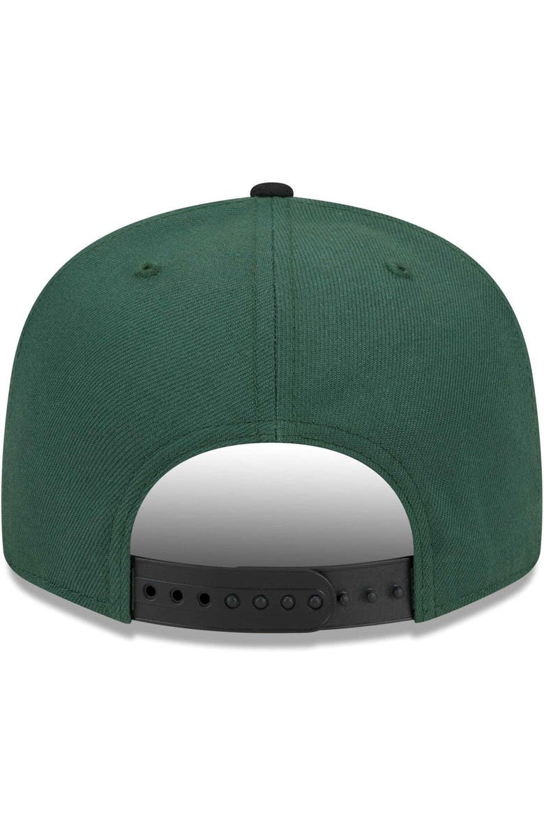 New Era Men's New Era Hunter Green Milwaukee Bucks Banded Stars 9FIFTY Snapback Hat, Alternate, color,