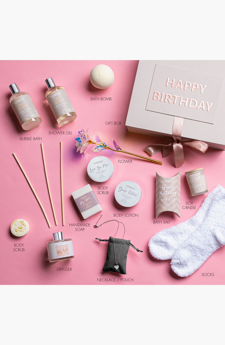 Lovery Luxury Birthday Spa Gift Box, Alternate, color, Pink