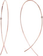 LANA Small 14K Gold Upside Down Diamond Hoop Earrings