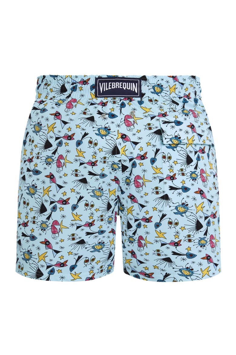 Stretch Short Swim Trunks, Alternate, color, Island Turquoise