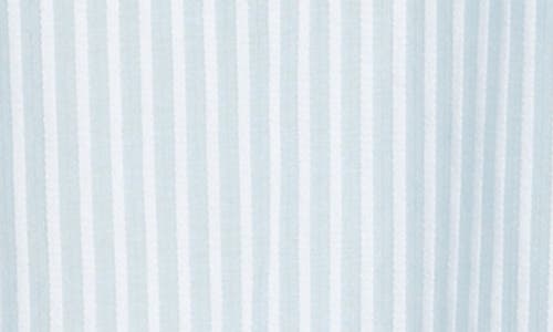 Kobi Halperin Robin Striped Off-shoulder Boxy Blouse In Blue