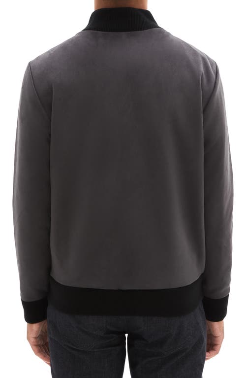 Robert Barakett Lachine Faux Suede Jacket In Gray