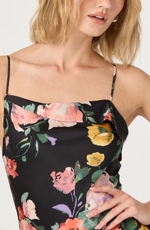 Astr The Label Cowl Neck Slipdress In Black