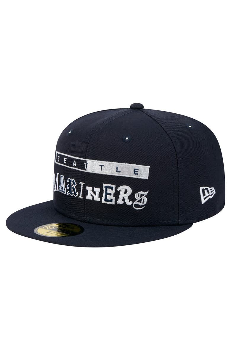 New Era Men's New Era Navy Seattle Mariners Ransom 59FIFTY Fitted Hat, Alternate, color, Navy