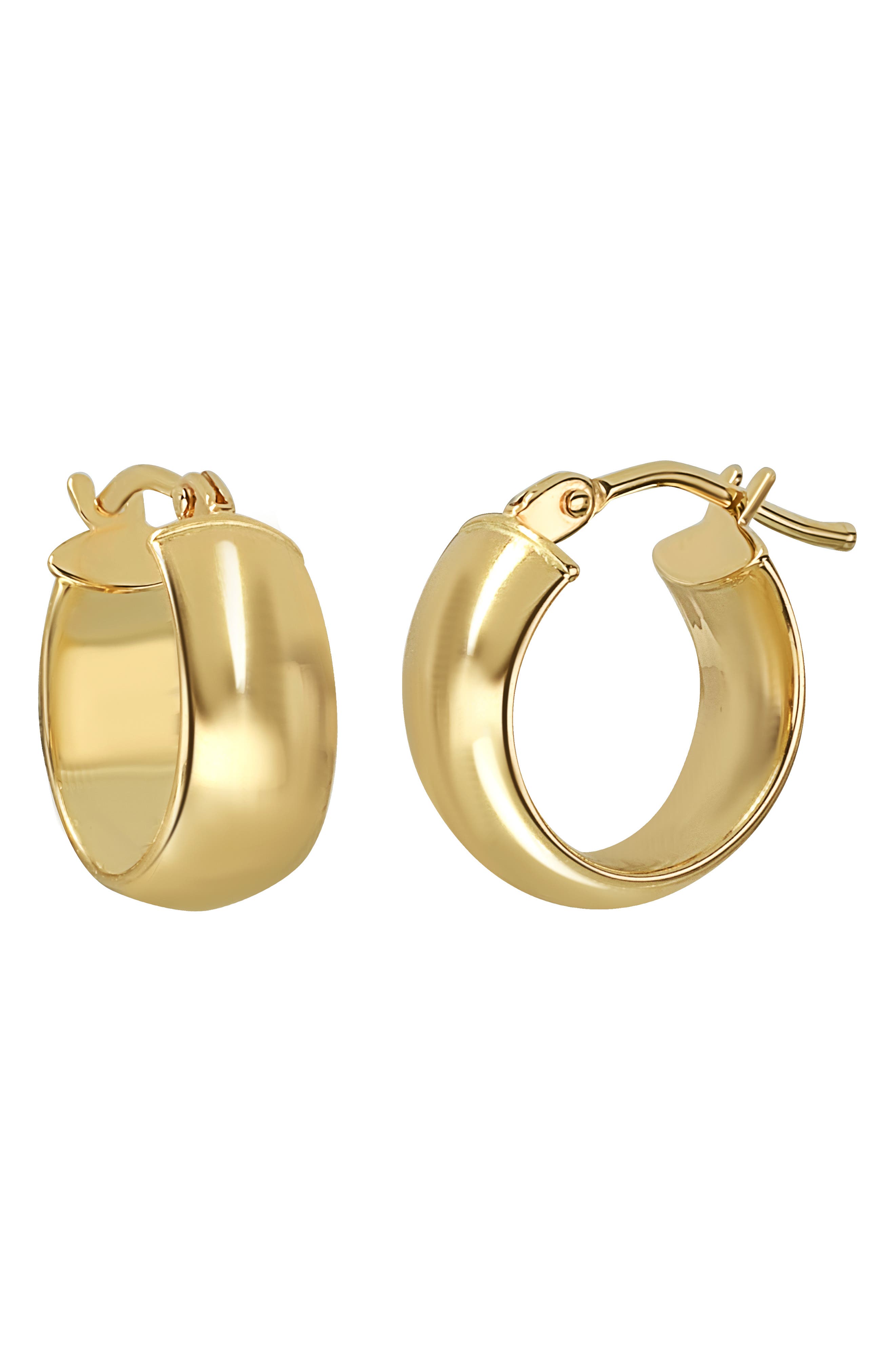 Bony Levy 14K Gold Wide Huggie Hoop Earrings