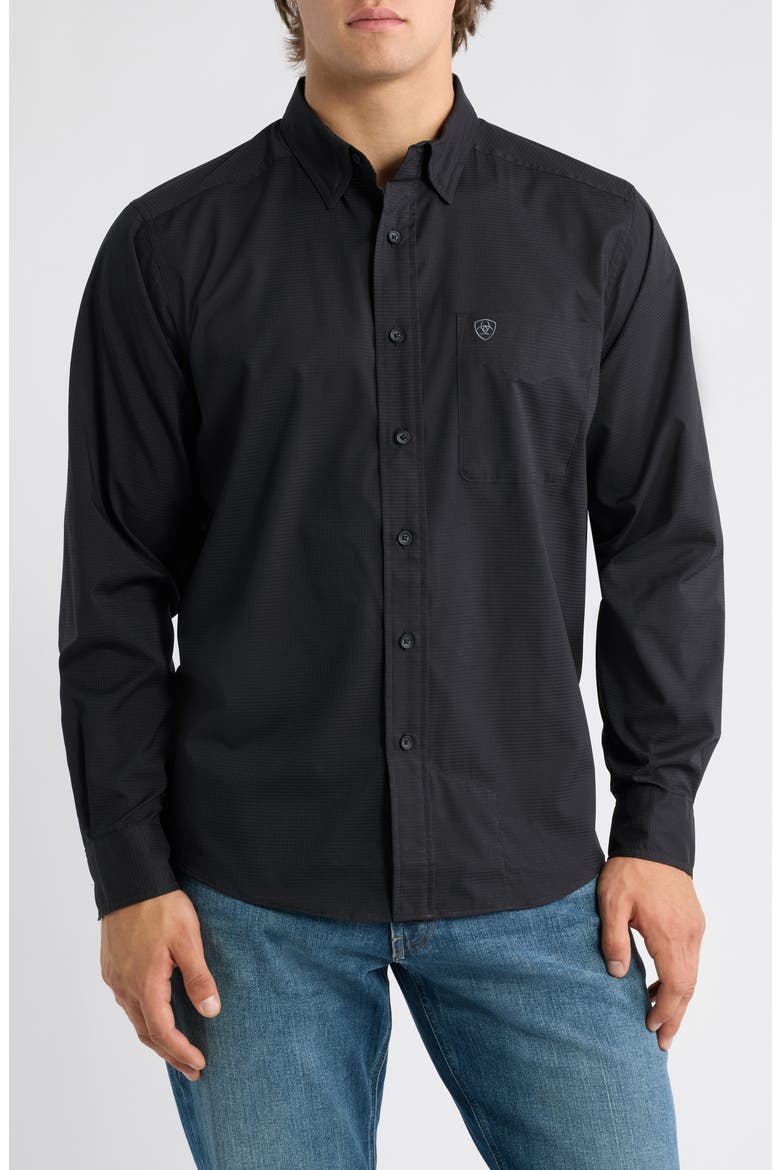 360 Airflow Classic Fit Performance Shirt, Main, color, BLACK