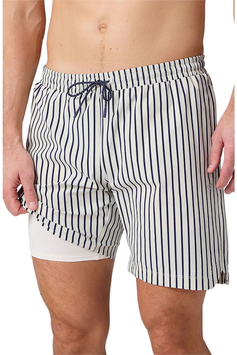 Men's The Swim Trunk 7in, Main, color, Deep Navy Shoreline Stripe