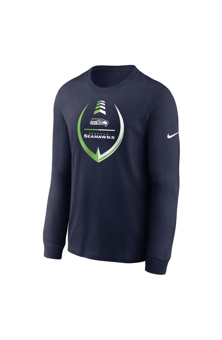Nike Men's Nike College Navy Seattle Seahawks Icon Legend Long Sleeve Performance T-Shirt, Alternate, color, 