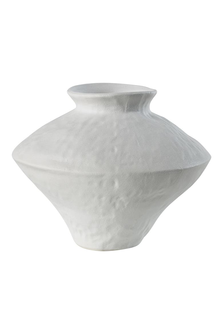 Mills Ceramic Stoneware Decorative Vase, Main, color, WHITE